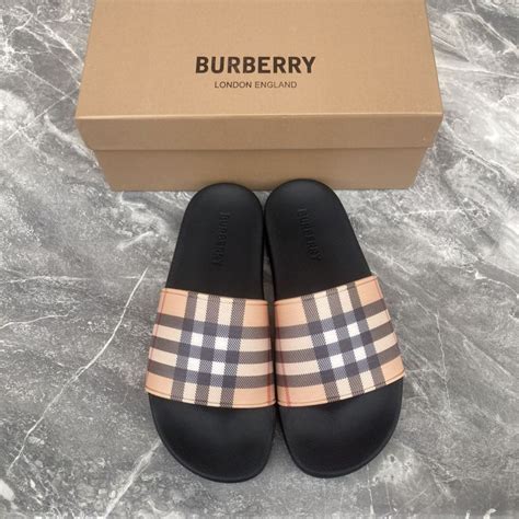 fake burberry slippers|burberry sandals for men.